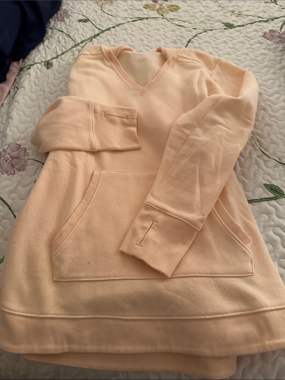 Ultra Soft Peach Tek GearV-Neck Pullover Sweatshirt Hoodie